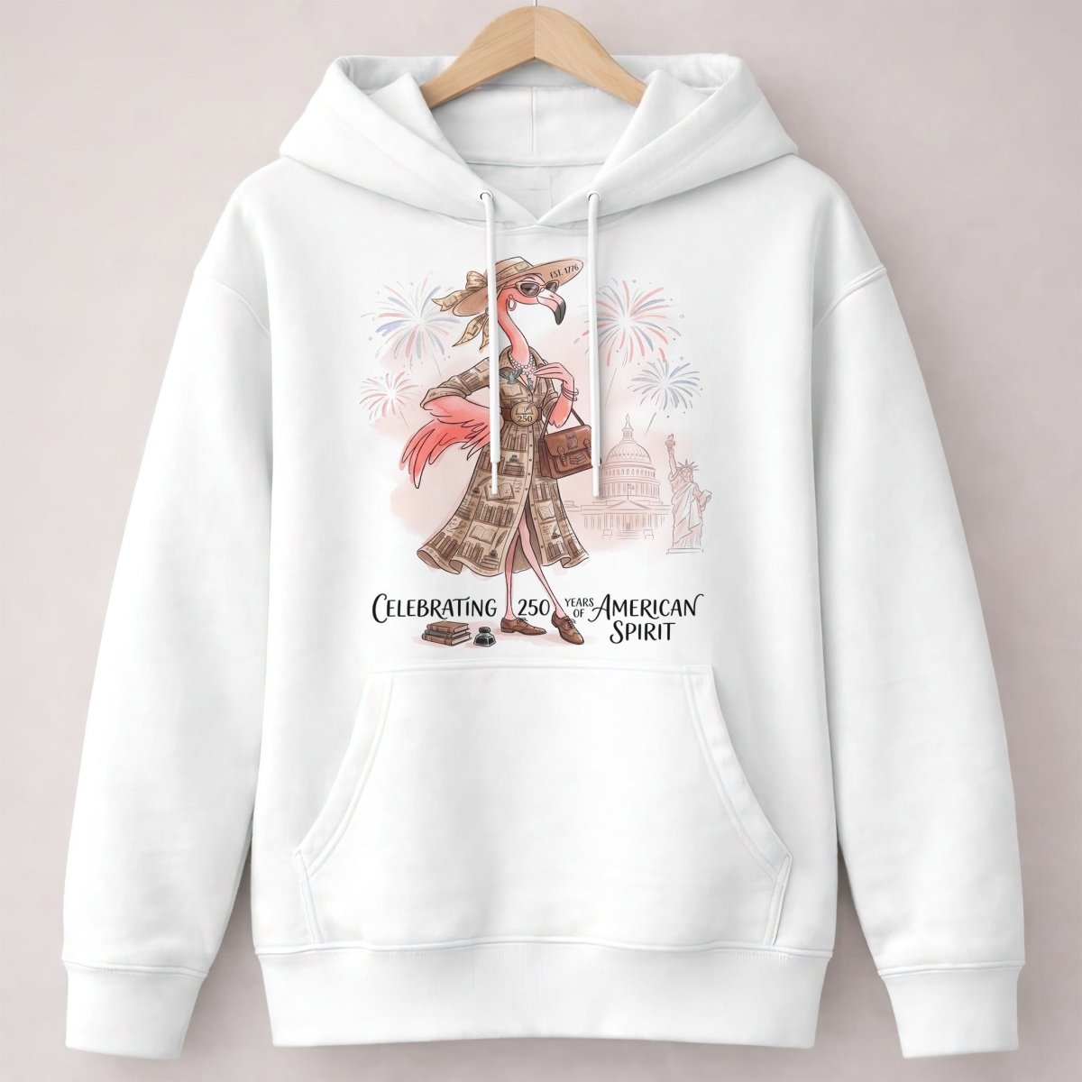 America 250 Years of American Spirit Book Lover Flamingo Shirt - FlamingoAholic