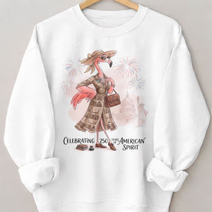 America 250 Years of American Spirit Book Lover Flamingo Shirt - FlamingoAholic