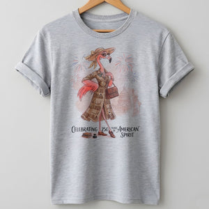 America 250 Years of American Spirit Book Lover Flamingo Shirt - FlamingoAholic