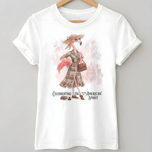 America 250 Years of American Spirit Book Lover Flamingo Shirt - FlamingoAholic