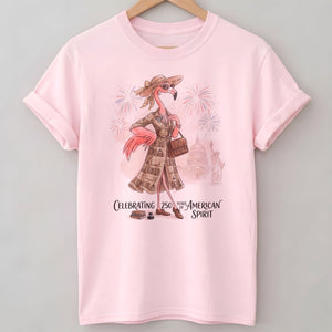 America 250 Years of American Spirit Book Lover Flamingo Shirt - FlamingoAholic