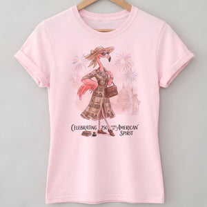 America 250 Years of American Spirit Book Lover Flamingo Shirt - FlamingoAholic