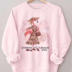 America 250 Years of American Spirit Book Lover Flamingo Shirt - FlamingoAholic