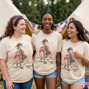 America 250 Years of American Spirit Camping Flamingo Shirt - FlamingoAholic