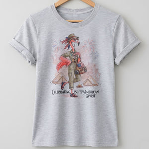 America 250 Years of American Spirit Camping Flamingo Shirt - FlamingoAholic