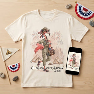America 250 Years of American Spirit Camping Flamingo Shirt - FlamingoAholic