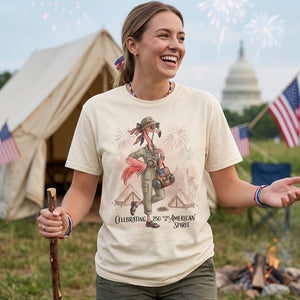 America 250 Years of American Spirit Camping Flamingo Shirt - FlamingoAholic