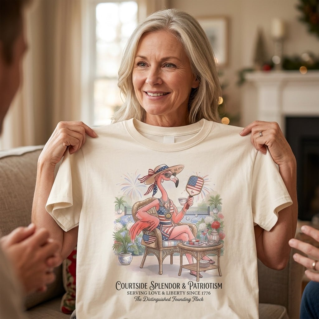 America 250 Years of American Spirit Courtside Flamingo Shirt - FlamingoAholic