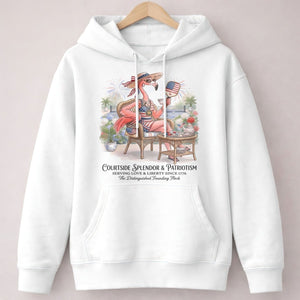 America 250 Years of American Spirit Courtside Flamingo Shirt - FlamingoAholic