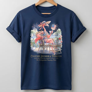 America 250 Years of American Spirit Courtside Flamingo Shirt - FlamingoAholic