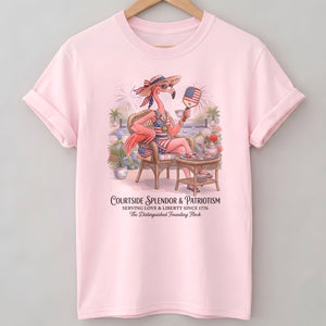 America 250 Years of American Spirit Courtside Flamingo Shirt - FlamingoAholic