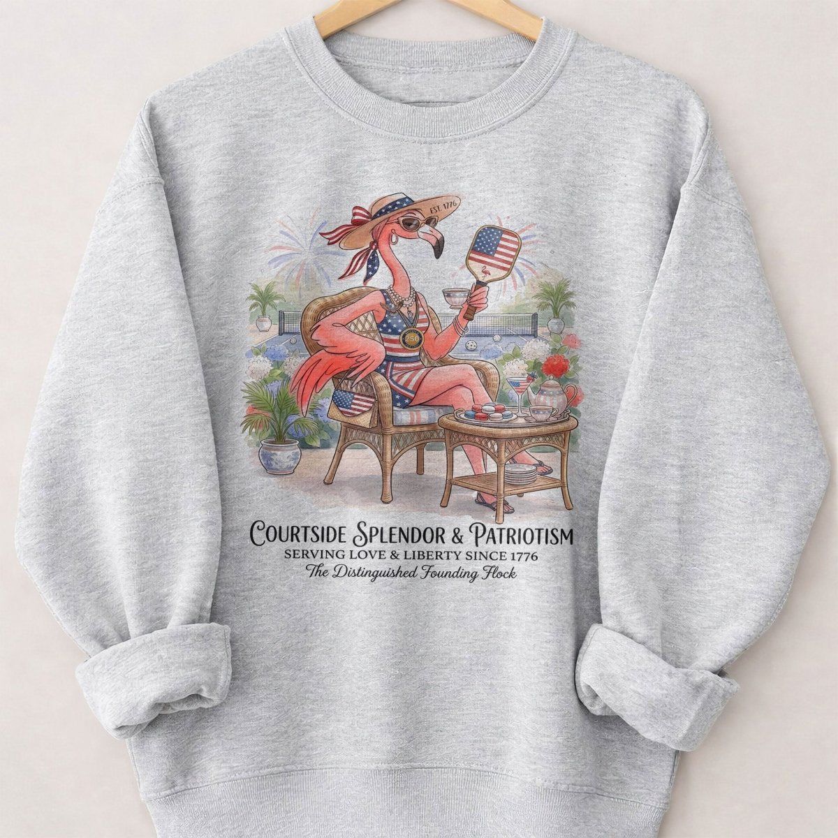 America 250 Years of American Spirit Courtside Flamingo Shirt - FlamingoAholic