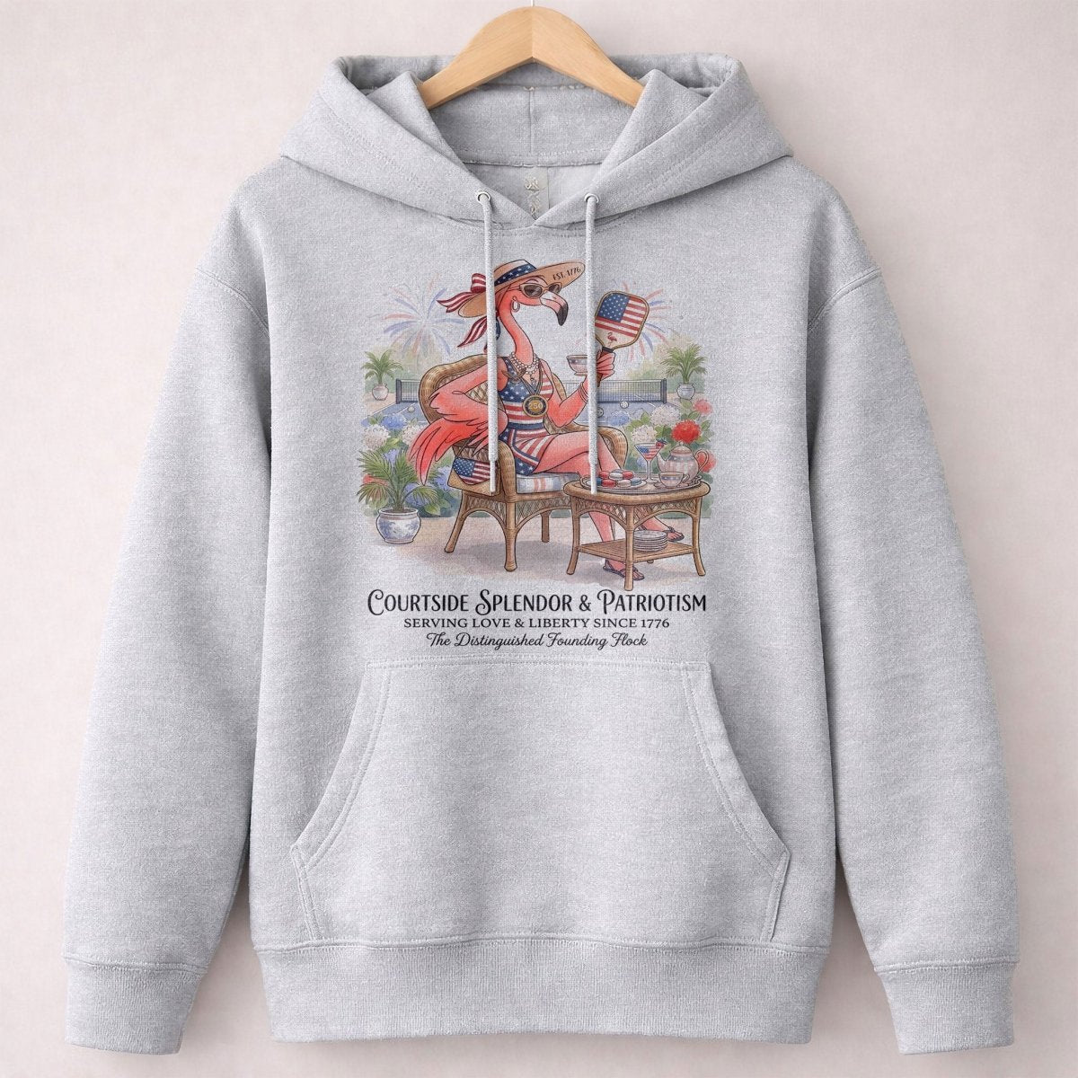 America 250 Years of American Spirit Courtside Flamingo Shirt - FlamingoAholic