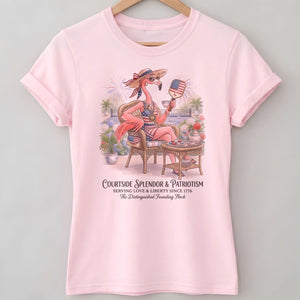America 250 Years of American Spirit Courtside Flamingo Shirt - FlamingoAholic