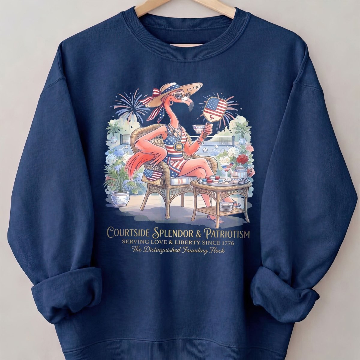 America 250 Years of American Spirit Courtside Flamingo Shirt - FlamingoAholic