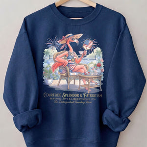 America 250 Years of American Spirit Courtside Flamingo Shirt - FlamingoAholic