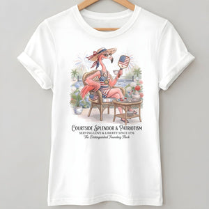 America 250 Years of American Spirit Courtside Flamingo Shirt - FlamingoAholic