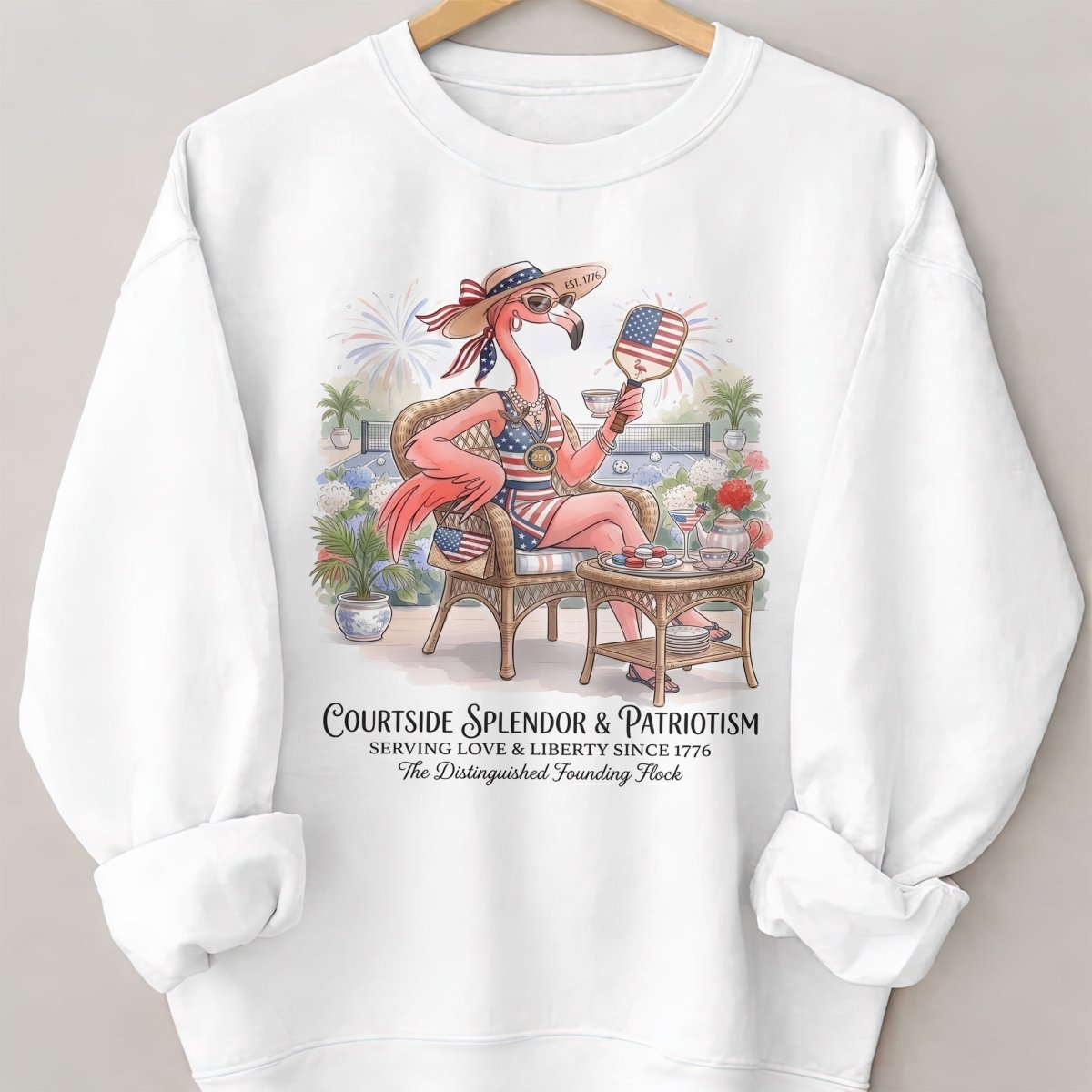 America 250 Years of American Spirit Courtside Flamingo Shirt - FlamingoAholic