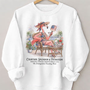 America 250 Years of American Spirit Courtside Flamingo Shirt - FlamingoAholic