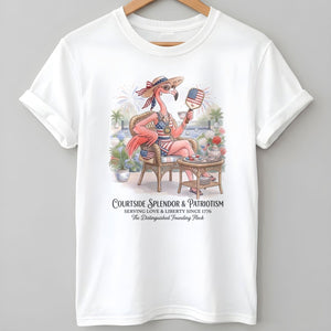 America 250 Years of American Spirit Courtside Flamingo Shirt - FlamingoAholic