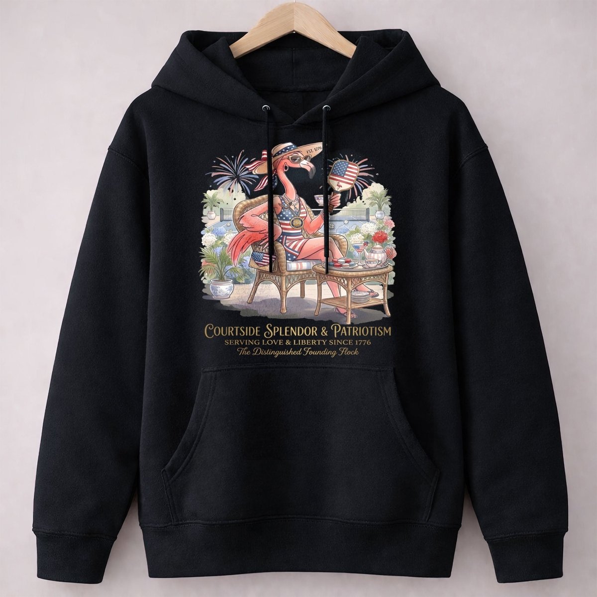 America 250 Years of American Spirit Courtside Flamingo Shirt - FlamingoAholic