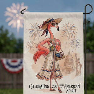 America 250 Years of American Spirit Flamingo July 4th Garden Flag - FlamingoAholic