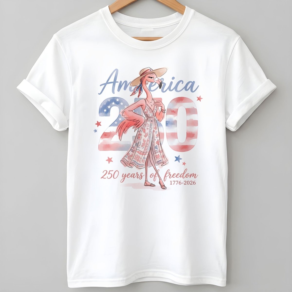America 250 Years of American Spirit Flamingo July 4th Shirt - FlamingoAholic