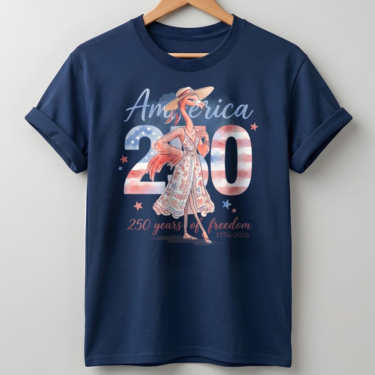 America 250 Years of American Spirit Flamingo July 4th Shirt - FlamingoAholic