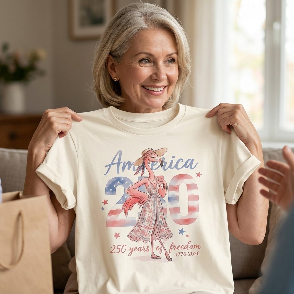 America 250 Years of American Spirit Flamingo July 4th Shirt - FlamingoAholic