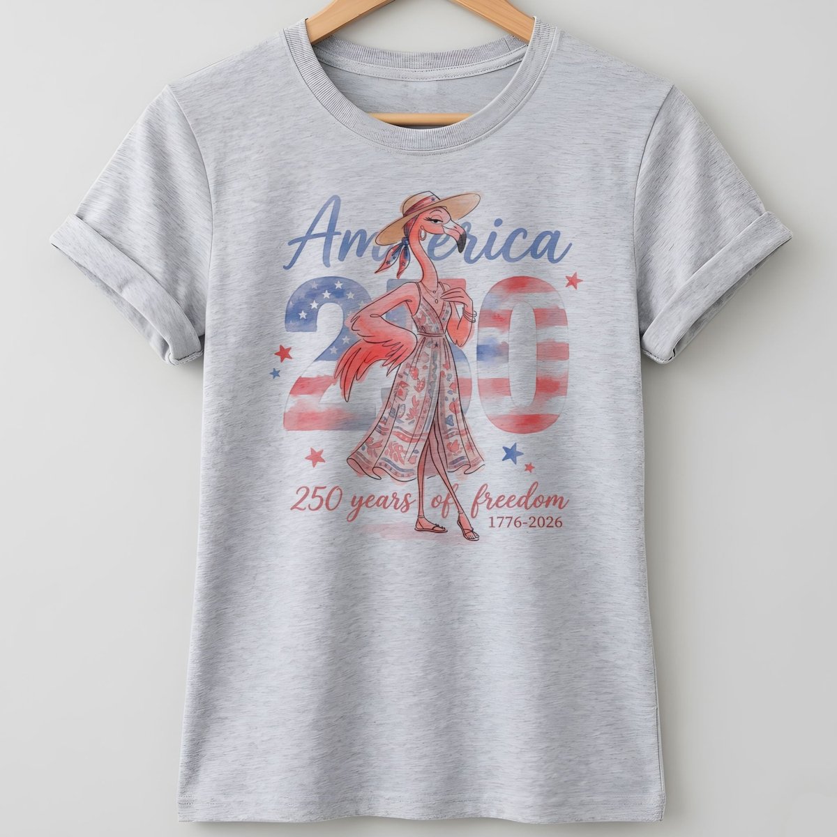 America 250 Years of American Spirit Flamingo July 4th Shirt - FlamingoAholic
