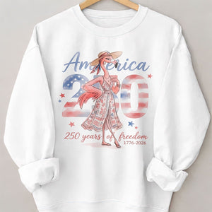 America 250 Years of American Spirit Flamingo July 4th Shirt - FlamingoAholic