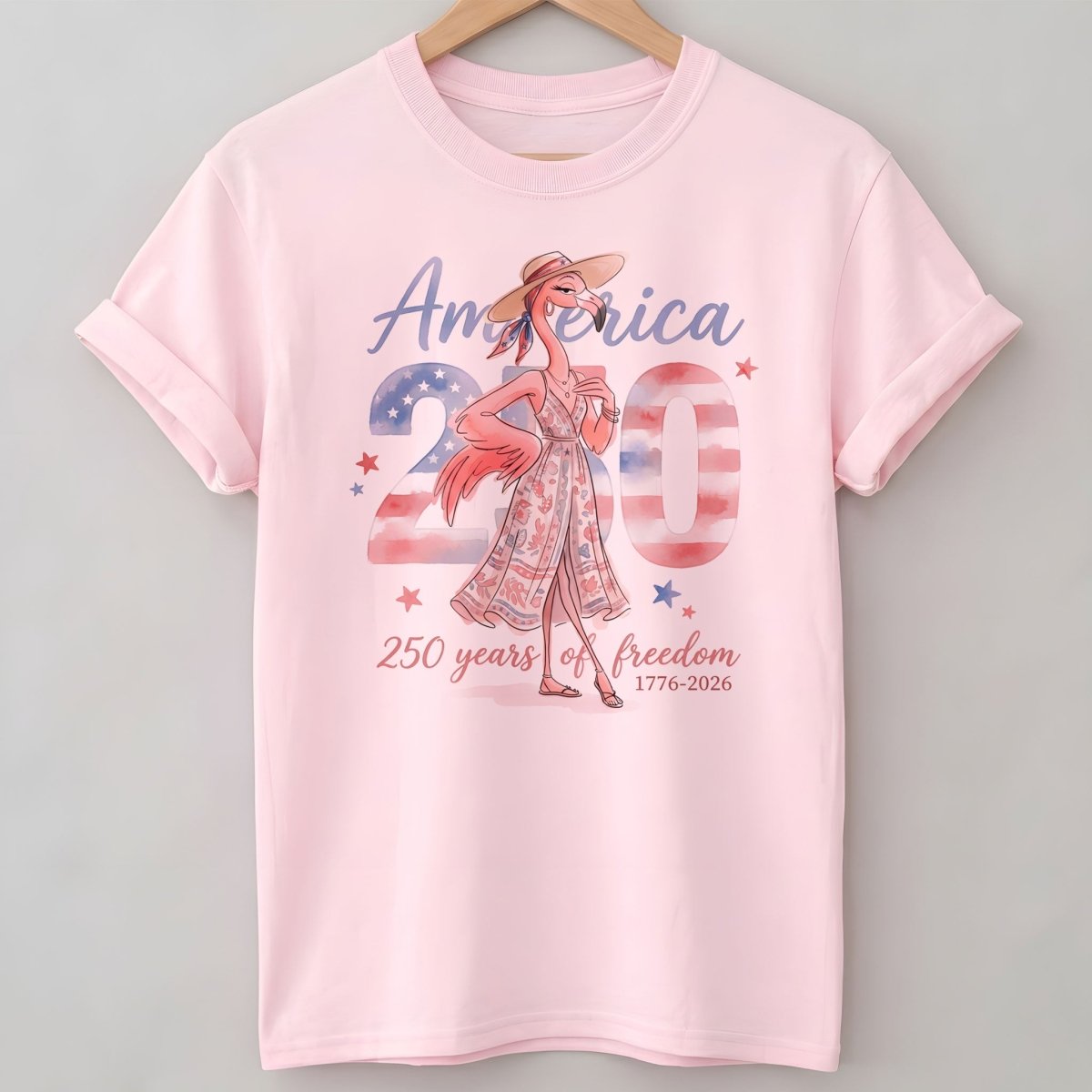 America 250 Years of American Spirit Flamingo July 4th Shirt - FlamingoAholic