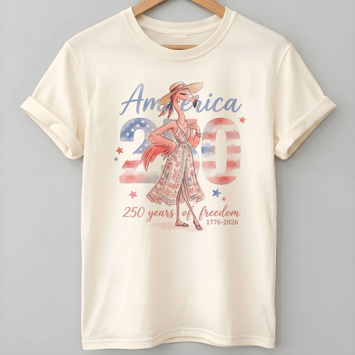 America 250 Years of American Spirit Flamingo July 4th Shirt - FlamingoAholic