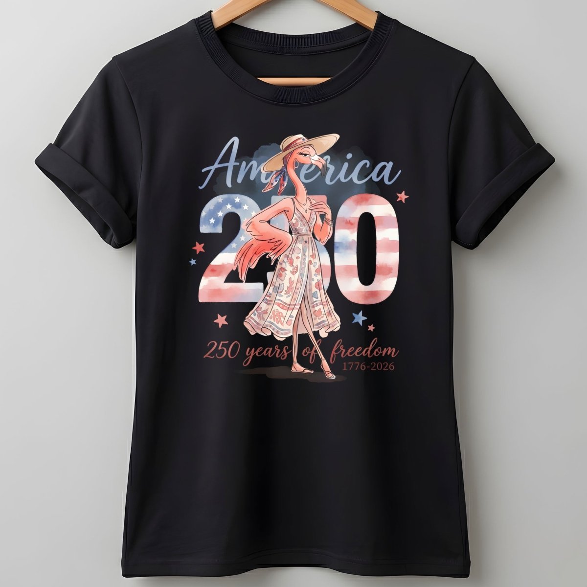 America 250 Years of American Spirit Flamingo July 4th Shirt - FlamingoAholic