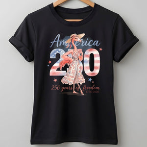 America 250 Years of American Spirit Flamingo July 4th Shirt - FlamingoAholic