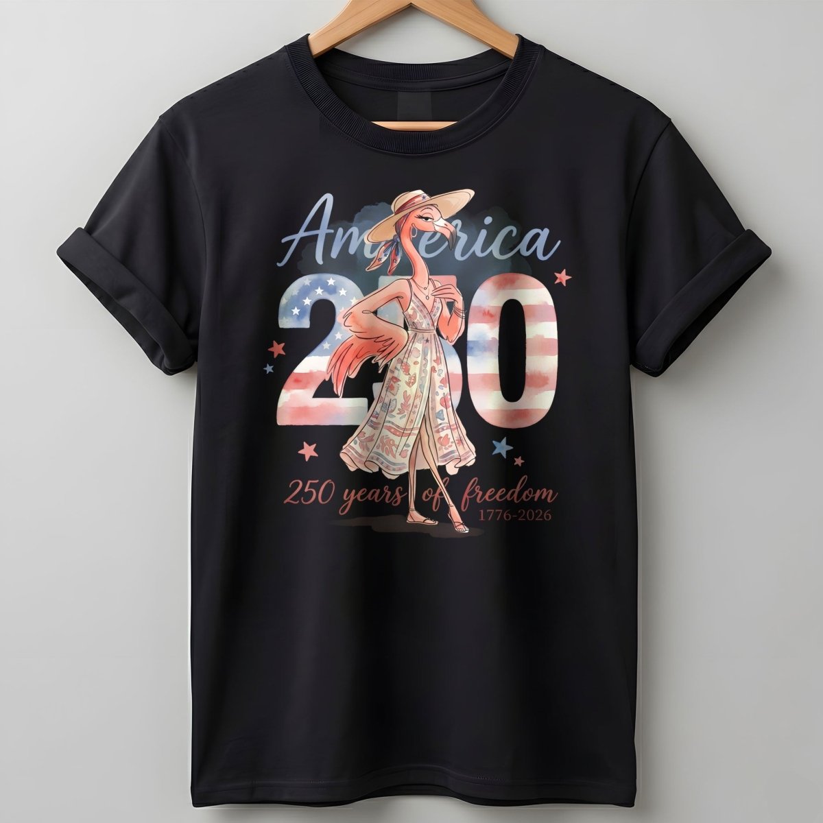America 250 Years of American Spirit Flamingo July 4th Shirt - FlamingoAholic