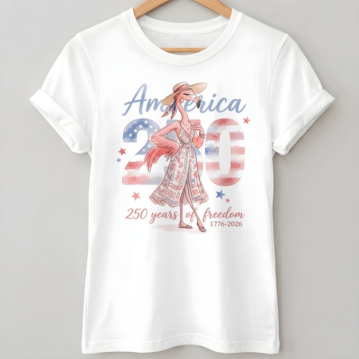 America 250 Years of American Spirit Flamingo July 4th Shirt - FlamingoAholic