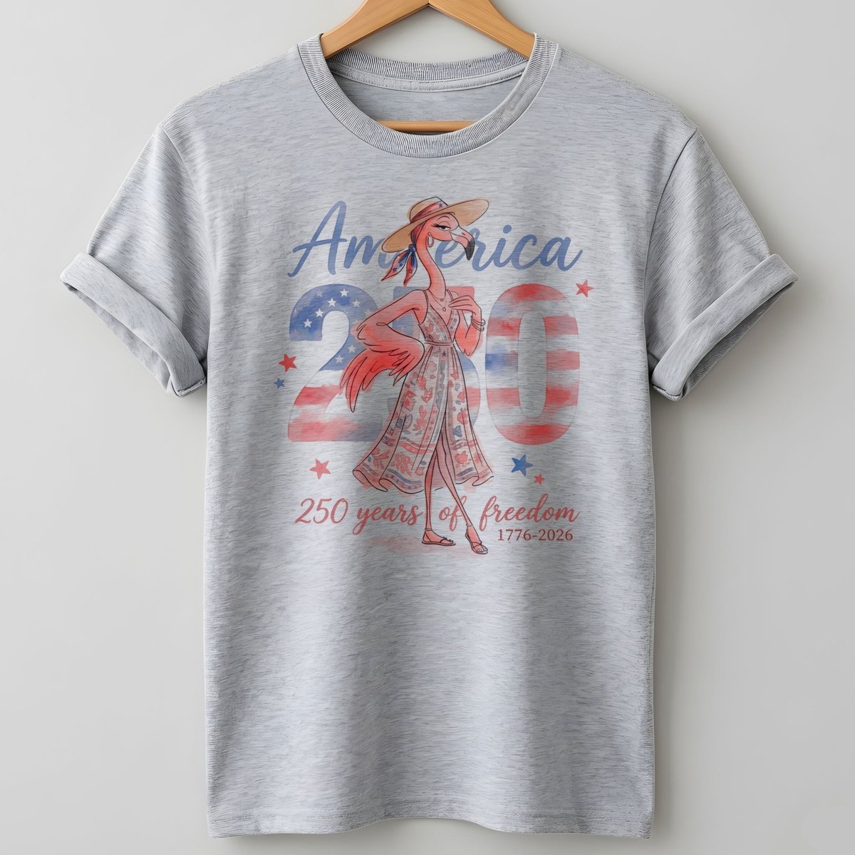 America 250 Years of American Spirit Flamingo July 4th Shirt - FlamingoAholic