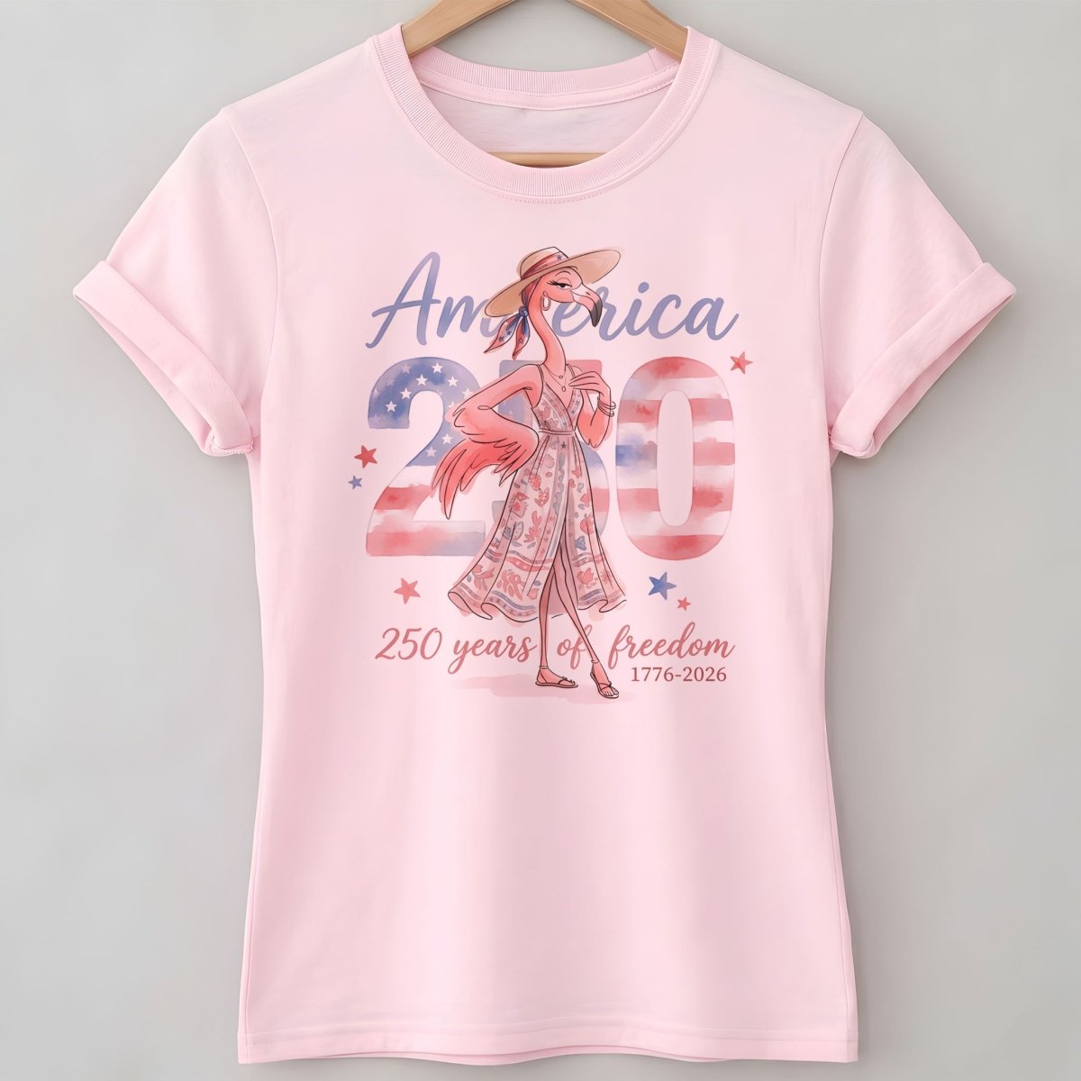 America 250 Years of American Spirit Flamingo July 4th Shirt - FlamingoAholic