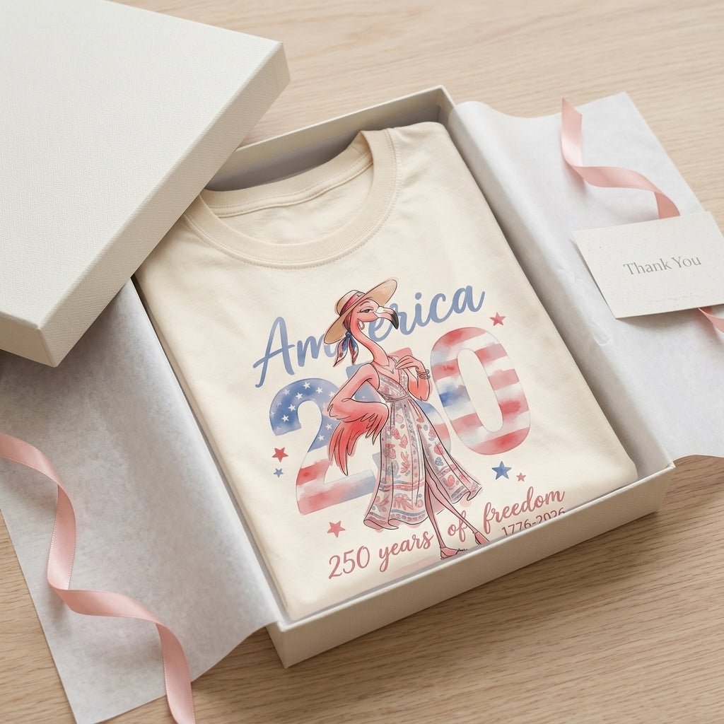 America 250 Years of American Spirit Flamingo July 4th Shirt - FlamingoAholic