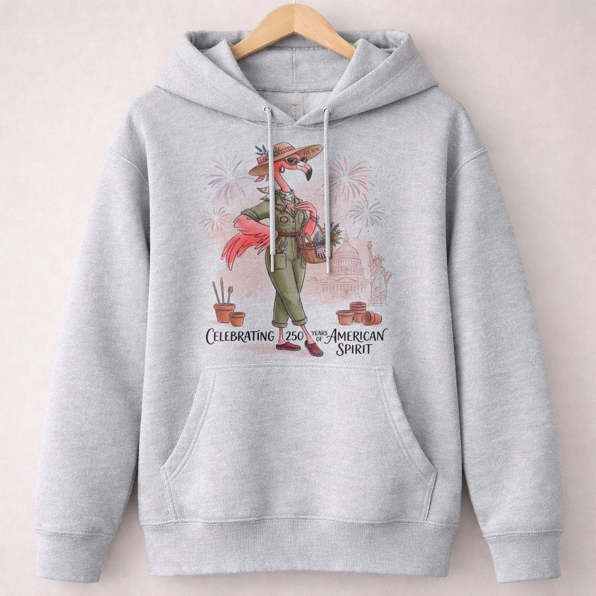 America 250 Years of American Spirit Gardening Flamingo Shirt - FlamingoAholic
