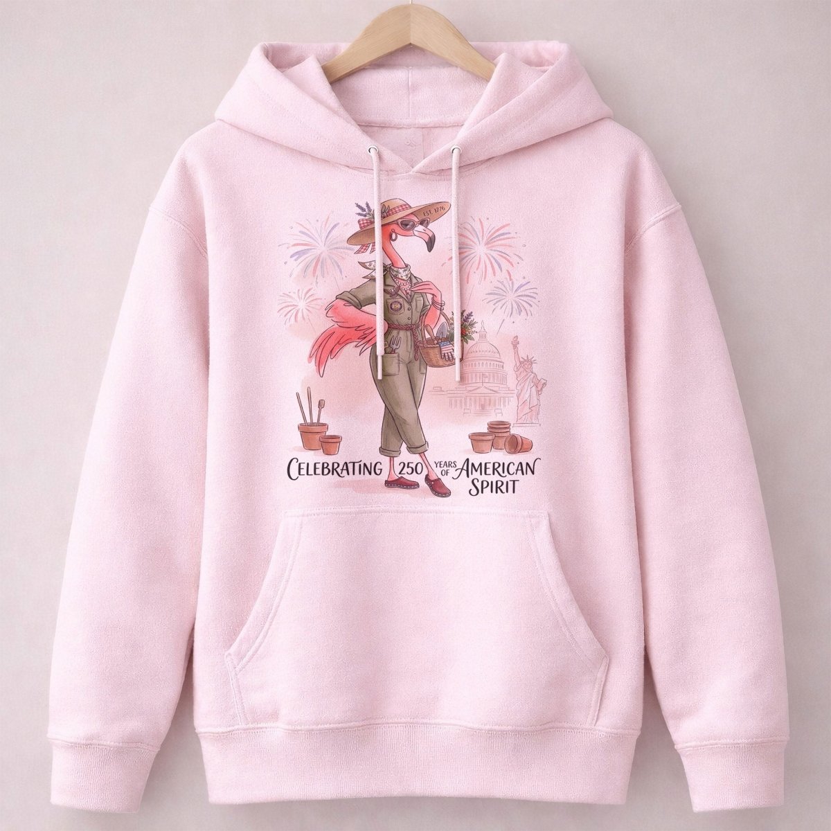 America 250 Years of American Spirit Gardening Flamingo Shirt - FlamingoAholic