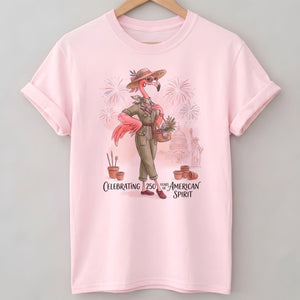 America 250 Years of American Spirit Gardening Flamingo Shirt - FlamingoAholic