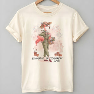 America 250 Years of American Spirit Gardening Flamingo Shirt - FlamingoAholic