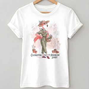 America 250 Years of American Spirit Gardening Flamingo Shirt - FlamingoAholic