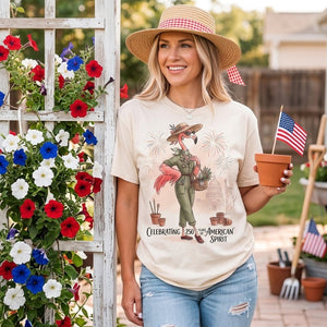 America 250 Years of American Spirit Gardening Flamingo Shirt - FlamingoAholic