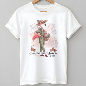 America 250 Years of American Spirit Gardening Flamingo Shirt - FlamingoAholic