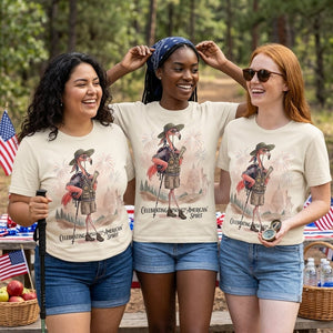 America 250 Years of American Spirit Hiking Flamingo Shirt - FlamingoAholic