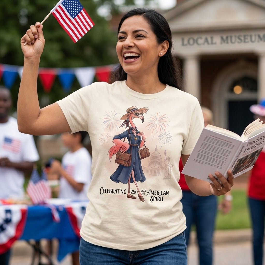 America 250 Years of American Spirit History Teacher Shirt - FlamingoAholic