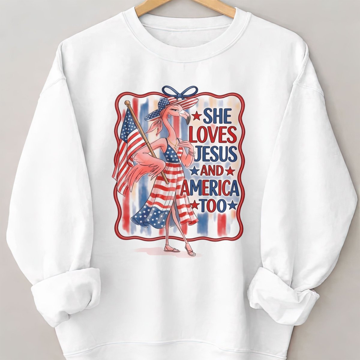America 250 Years of American Spirit Jesus Faith Flamingo Shirt - FlamingoAholic